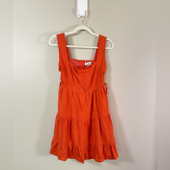 Lost + Wander • NWT Orange‎ Miss Marmalade Tiered Mini Dress Sz XS Smocked - Picture 8 of 16